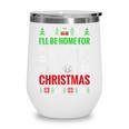 I'Ll Be Home For Christmas Baseball Xmas Wine Tumbler