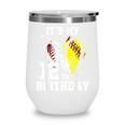 It's My 12th Birthday Baseball Softball Heart 12 Year Old Wine Tumbler