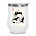 Japanese Grumpy Frog Baseball Player Baseball Wine Tumbler Japanese Grumpy Frog Baseball Player Baseball Wine Tumbler