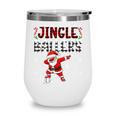 Jingle Ballers Plaid Santa Dabbing Baseball Christmas Wine Tumbler Jingle Ballers Plaid Santa Dabbing Baseball Christmas Wine Tumbler