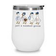 Just a Baseball GooseLife Is Better With Geese On Your Team Wine Tumbler