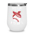 Just A Girl Who Loves Baseball Cute Retro Baseball Lover Wine Tumbler