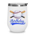 Kids 8th Baseball Birthday Party Boys Sport Fan 8 Years Old Wine Tumbler