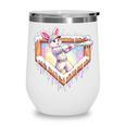 Kids Happy Easter Bunny Playing Baseball Boy Ice Cream Drip Wine Tumbler Kids Happy Easter Bunny Playing Baseball Boy Ice Cream Drip Wine Tumbler