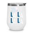 LA Baseball Fan Christmas FA La La Holiday Blue Theme Wine Tumbler LA Baseball Fan Christmas FA La La Holiday Blue Theme Wine Tumbler