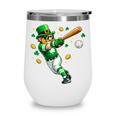 Leprechaun Play Baseball St Patrick's Day Men Kid Boys Wine Tumbler