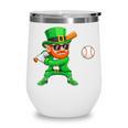 Leprechaun Playing Baseball St Patricks Day Sport Boys Wine Tumbler Leprechaun Playing Baseball St Patricks Day Sport Boys Wine Tumbler