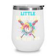 Little Brother Biggest Fan Baseball Cream Drip Crossed Bats Wine Tumbler Little Brother Biggest Fan Baseball Cream Drip Crossed Bats Wine Tumbler