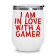 I Am In Love With A Gamer Cute Valentines Day Gamer Couple Raglan Baseball Tee Wine Tumbler
