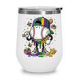Mardi Gras Ice Cream Drip Baseball Carnival Party Mask Boys Wine Tumbler Mardi Gras Ice Cream Drip Baseball Carnival Party Mask Boys Wine Tumbler