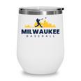 Milwaukee Baseball Minimalist City Skyline Baseball Lover Wine Tumbler