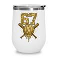 Number 67 Baseball Drip Camo Six Seven Meme Boys Kids Wine Tumbler Number 67 Baseball Drip Camo Six Seven Meme Boys Kids Wine Tumbler