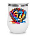 Number 67 Baseball Glove Ice Cream Drip Six Seven Meme Wine Tumbler Number 67 Baseball Glove Ice Cream Drip Six Seven Meme Wine Tumbler