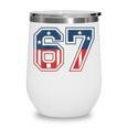 Number 67 USA Raglan Baseball Tee Wine Tumbler