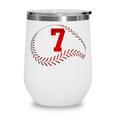 Number 7 Years Baseball 7TH Birthday Wine Tumbler Number 7 Years Baseball 7TH Birthday Wine Tumbler