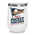 Pat's Pocket Pancakes Flag Baseball On Pancake Wine Tumbler