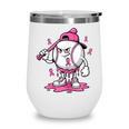 Pink Ribbon Baseball Breast Cancer Awareness Wine Tumbler Pink Ribbon Baseball Breast Cancer Awareness Wine Tumbler