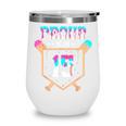 Proud Mom Baseball Player Number 15 Ice Cream Drip Wine Tumbler