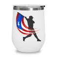 Puerto Rico Baseball Flag Player Boricua Heritage Sports Wine Tumbler Puerto Rico Baseball Flag Player Boricua Heritage Sports Wine Tumbler