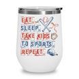 Retro Eat Sleep Take Kids To Sports Repeat Game Day Baseball Wine Tumbler Retro Eat Sleep Take Kids To Sports Repeat Game Day Baseball Wine Tumbler