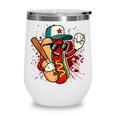 Retro Vintage Baseball Hot Dogs Wine Tumbler Retro Vintage Baseball Hot Dogs Wine Tumbler