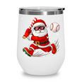 Santa Baseball Christmas Pajamas Xmas Men Boy Toddlers Wine Tumbler Santa Baseball Christmas Pajamas Xmas Men Boy Toddlers Wine Tumbler