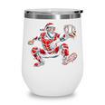 Santa Playing Baseball Catcher Merry Christmas Sport Player Wine Tumbler Santa Playing Baseball Catcher Merry Christmas Sport Player Wine Tumbler