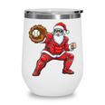 Santa Playing Baseball Baseball Lover Baseballer Xmas Wine Tumbler Santa Playing Baseball Baseball Lover Baseballer Xmas Wine Tumbler