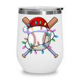 Santa Sports Christmas Baseball Player Wine Tumbler Santa Sports Christmas Baseball Player Wine Tumbler