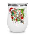 Santa Sports Ice Baseball Christmas Xmas Pajama Kid Men Boys Wine Tumbler