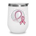 Save 2nd Base Breast Cancer Awareness Pink Ribbon Baseball Wine Tumbler Save 2nd Base Breast Cancer Awareness Pink Ribbon Baseball Wine Tumbler