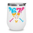 Six Seven Baseball Ice Cream Drip Cool 67 Gen Alpha Slang Wine Tumbler Six Seven Baseball Ice Cream Drip Cool 67 Gen Alpha Slang Wine Tumbler