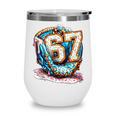 Six Seven Baseball Lifestyle 67 Meme Gen Alpha Slang Wine Tumbler
