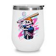 Skeleton Baseball Drip Boy Youth Dripping Baseball Halloween Wine Tumbler