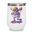 Skelton Playing Baseball Halloween Baseball Drip Boys Kids Wine Tumbler Skelton Playing Baseball Halloween Baseball Drip Boys Kids Wine Tumbler