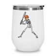 Spooky Season Skeleton Baseball Player Halloween Batter Wine Tumbler Spooky Season Skeleton Baseball Player Halloween Batter Wine Tumbler