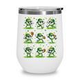 St Patricks Day Baseball Ice Cream Boys Baseball Player Wine Tumbler