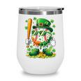 St Patricks Day Baseball Ice Cream Baseball Player Cartoon Wine Tumbler St Patricks Day Baseball Ice Cream Baseball Player Cartoon Wine Tumbler