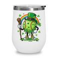 St Patricks Day Baseball Leprechaun Rainbow Green Baseball Wine Tumbler St Patricks Day Baseball Leprechaun Rainbow Green Baseball Wine Tumbler
