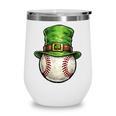 St Patricks Day Baseball Player Leprechaun Hat Men Boys Kids Wine Tumbler St Patricks Day Baseball Player Leprechaun Hat Men Boys Kids Wine Tumbler
