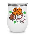St Patricks Day Shamrock Basketball Baseball Men Boys Kids Wine Tumbler St Patricks Day Shamrock Basketball Baseball Men Boys Kids Wine Tumbler