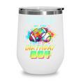Stepdad Of The Birthday Boy Baseball Football Colorful Wine Tumbler Stepdad Of The Birthday Boy Baseball Football Colorful Wine Tumbler