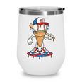 USA Patriotic Baseball Ice Cream Cone Freedom Wine Tumbler USA Patriotic Baseball Ice Cream Cone Freedom Wine Tumbler
