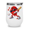 Valentine Baseball Heart Sports Love Valentines Day Boys Wine Tumbler Valentine Baseball Heart Sports Love Valentines Day Boys Wine Tumbler