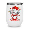 Valentine Baseball Heart Sports Men Boys Kid Wine Tumbler