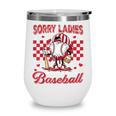 Valentine My Heart Belongs Baseball Lover Boy Men Wine Tumbler