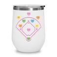 Valentine Heart Love Cute Baseball Softball Lover Sayings Wine Tumbler Valentine Heart Love Cute Baseball Softball Lover Sayings Wine Tumbler