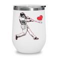 Valentines Baseball Batter Heart Player Silhouette Premium Tri-Blend Wine Tumbler