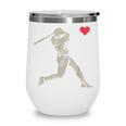 Valentines Day Baseball Batter Silhouette Heart Men Boy Kids Wine Tumbler Valentines Day Baseball Batter Silhouette Heart Men Boy Kids Wine Tumbler