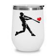 Valentines Day Baseball Batter Silhouette Heart Men Boys Kid Wine Tumbler Valentines Day Baseball Batter Silhouette Heart Men Boys Kid Wine Tumbler